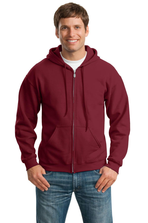 Gildan - Heavy Blend Full-Zip Hooded Sweatshirt. 18600-Sweatshirts/fleece-Cardinal-M-JadeMoghul Inc.