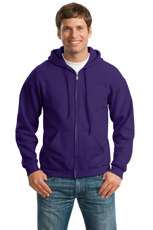 Gildan - Heavy Blend Full-Zip Hooded Sweatshirt. 18600-Sweatshirts/fleece-Purple-2XL-JadeMoghul Inc.