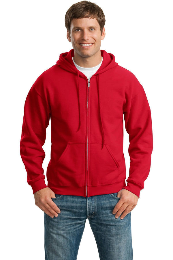 Gildan - Heavy Blend Full-Zip Hooded Sweatshirt. 18600-Sweatshirts/fleece-Red-2XL-JadeMoghul Inc.