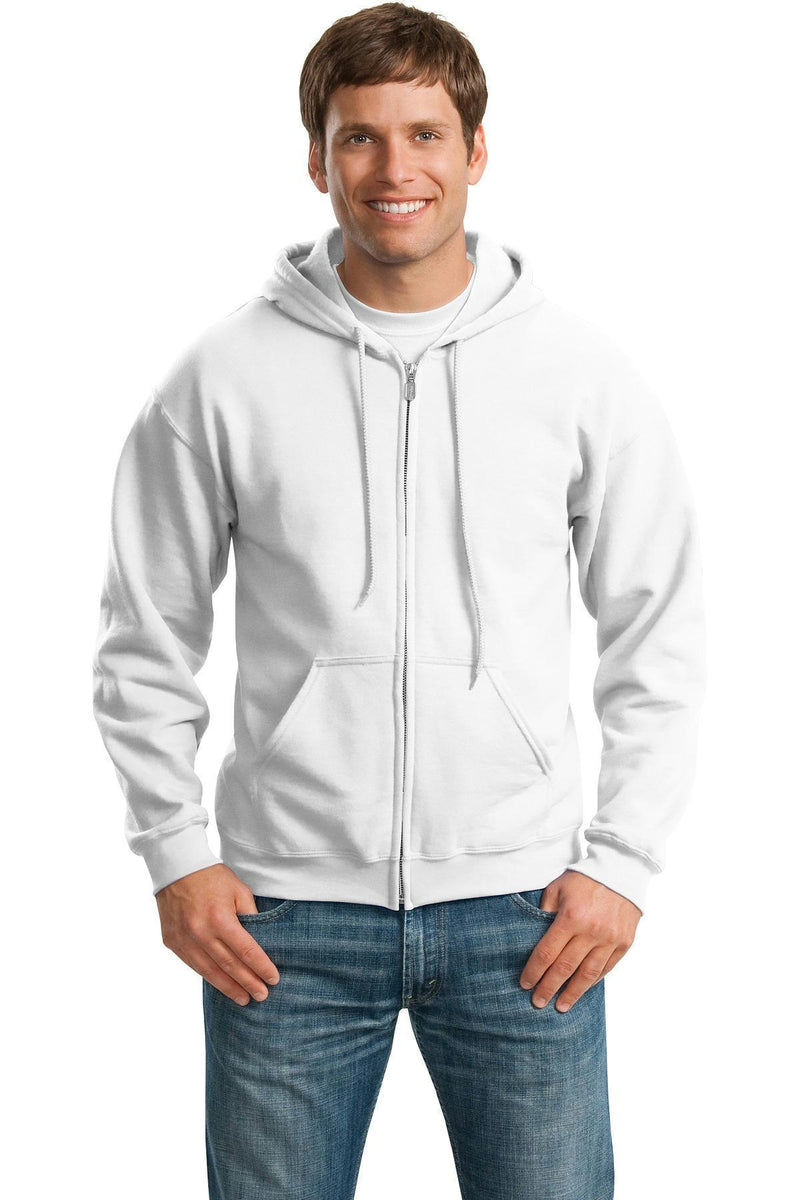 Gildan - Heavy Blend Full-Zip Hooded Sweatshirt. 18600-Sweatshirts/fleece-White-2XL-JadeMoghul Inc.