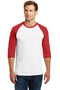 Gildan Heavy Cotton 3/4-Sleeve Raglan T-Shirt. 5700-T-shirts-White/ Red-3XL-JadeMoghul Inc.