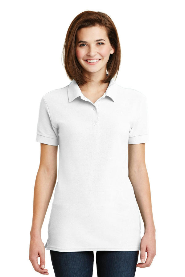 Gildan Ladies 6.6-Ounce 100% Double Pique Cotton Sport Shirt. 82800L-Ladies-White-3XL-JadeMoghul Inc.