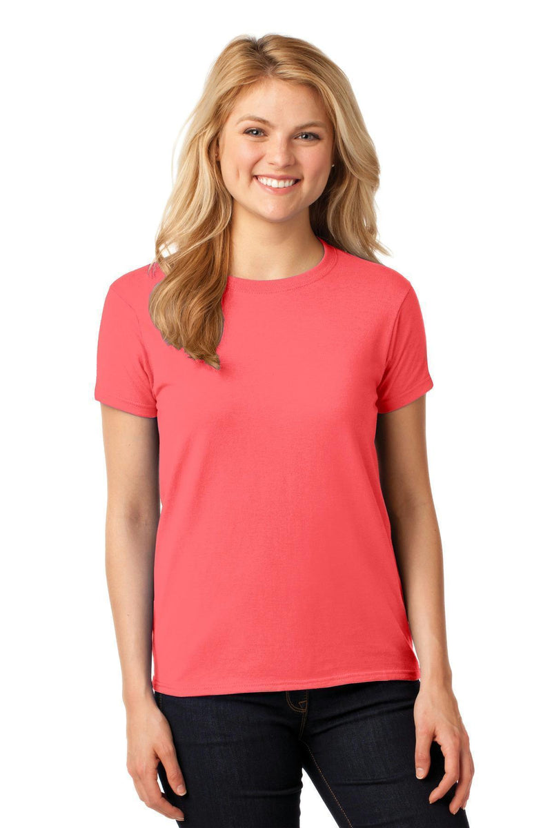 Gildan Ladies Heavy Cotton 100% Cotton T-Shirt. 5000L-T-shirts-Coral Silk-2XL-JadeMoghul Inc.