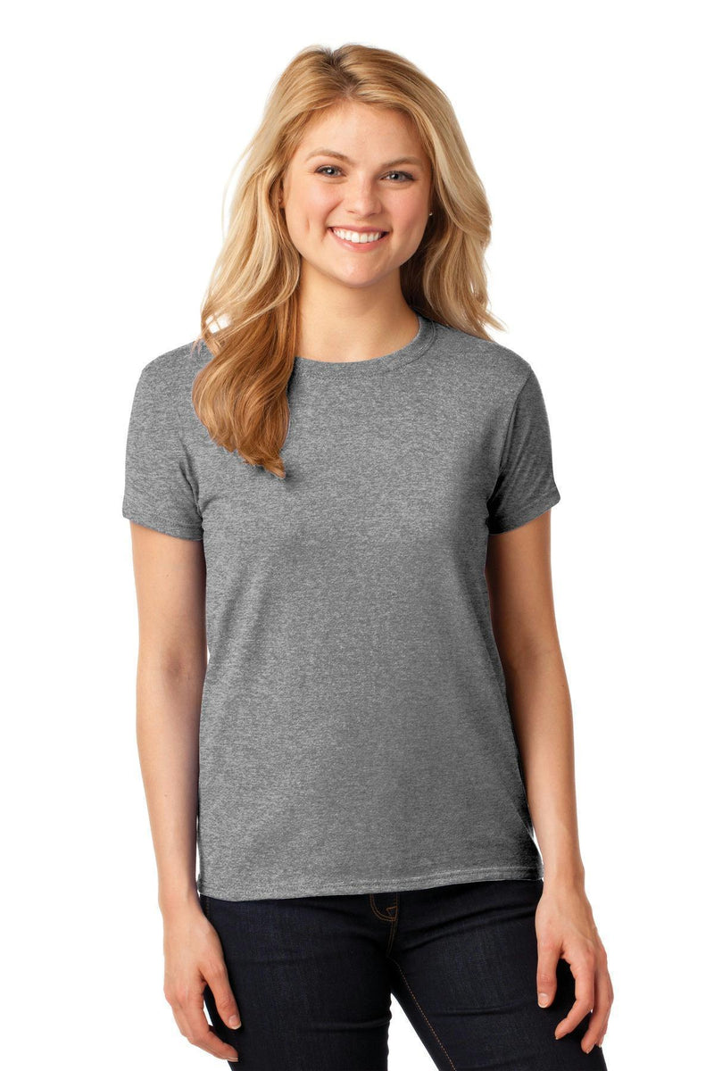 Gildan Ladies Heavy Cotton 100% Cotton T-Shirt. 5000L-T-shirts-Graphite Heather-3XL-JadeMoghul Inc.