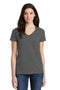 Gildan Ladies Heavy Cotton 100% Cotton V-Neck T-Shirt. 5V00L-Ladies-Charcoal-3XL-JadeMoghul Inc.