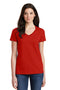 Gildan Ladies Heavy Cotton 100% Cotton V-Neck T-Shirt. 5V00L-Ladies-Red-3XL-JadeMoghul Inc.