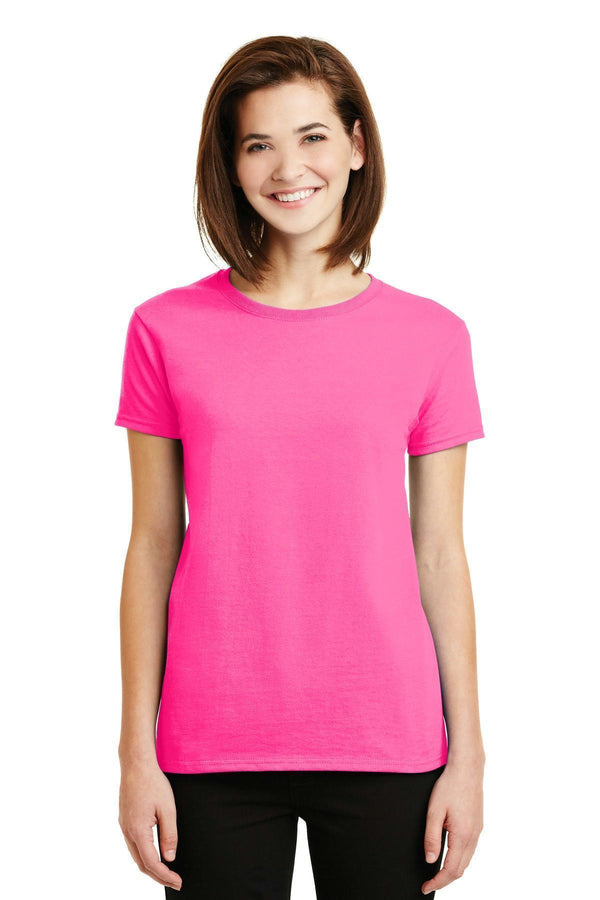 Gildan - Ladies Ultra Cotton 100% Cotton T-Shirt. 2000L-T-shirts-Safety Pink-M-JadeMoghul Inc.