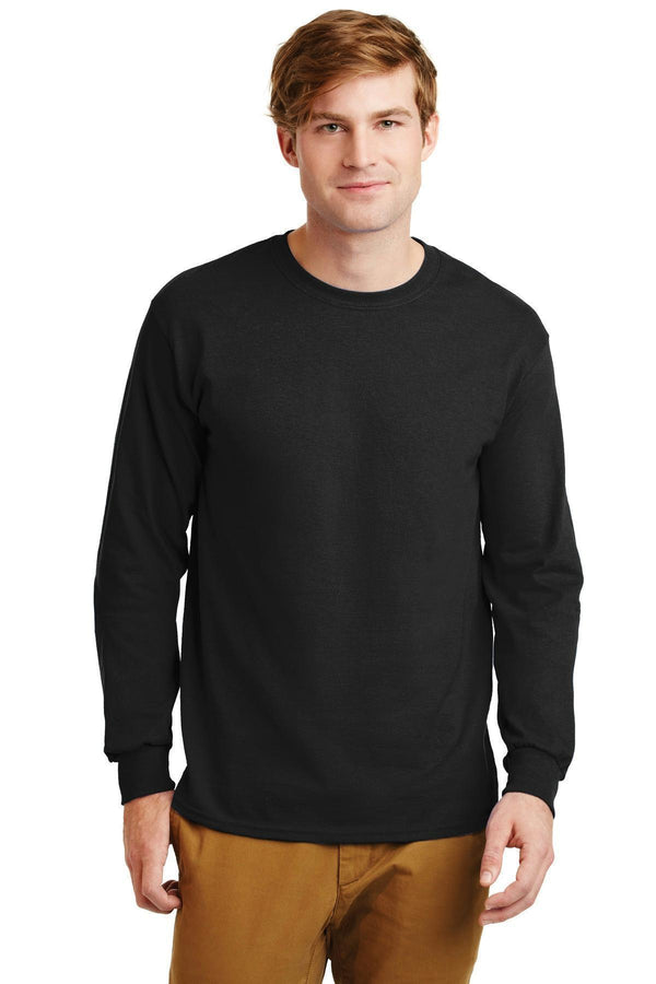 Gildan - Ultra Cotton 100% Cotton Long Sleeve T-Shirt. G2400-T-shirts-Black-5XL-JadeMoghul Inc.