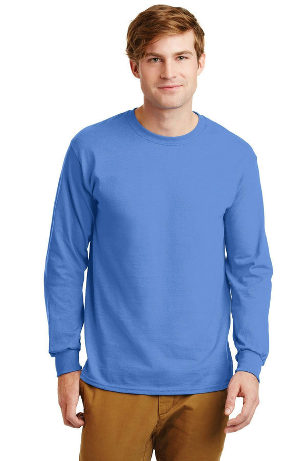 Gildan - Ultra Cotton 100% Cotton Long Sleeve T-Shirt. G2400-T-shirts-Carolina Blue-2XL-JadeMoghul Inc.