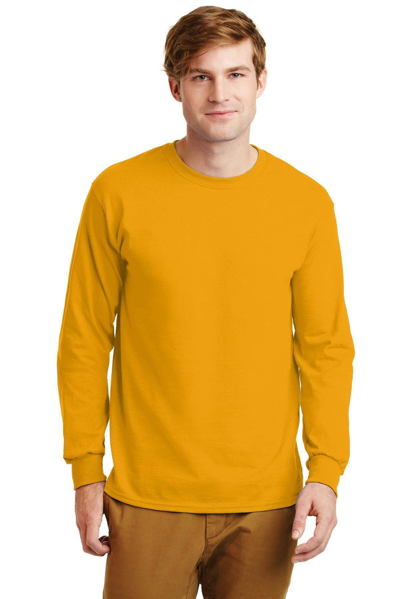Gildan - Ultra Cotton 100% Cotton Long Sleeve T-Shirt. G2400-T-shirts-Gold-5XL-JadeMoghul Inc.