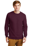 Gildan - Ultra Cotton 100% Cotton Long Sleeve T-Shirt. G2400-T-shirts-Maroon-5XL-JadeMoghul Inc.