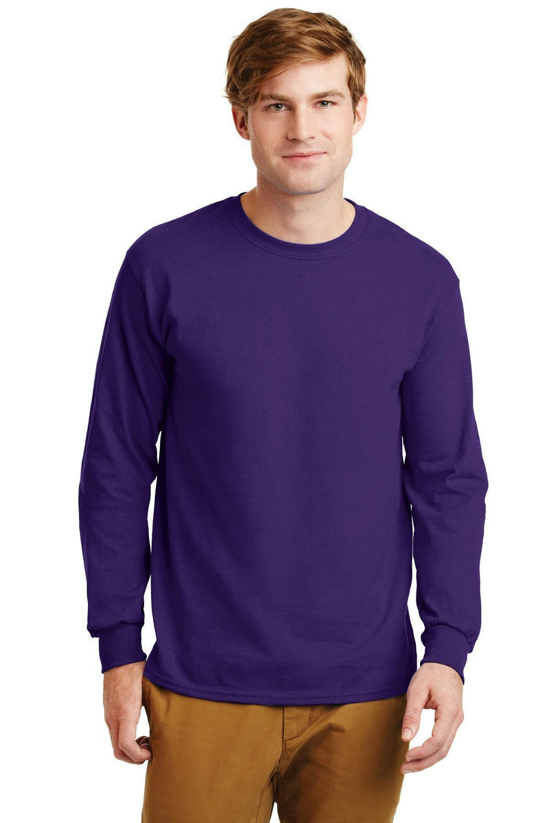 Gildan - Ultra Cotton 100% Cotton Long Sleeve T-Shirt. G2400-T-shirts-Purple-2XL-JadeMoghul Inc.