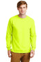 Gildan - Ultra Cotton 100% Cotton Long Sleeve T-Shirt. G2400-T-shirts-Safety Green*-4XL-JadeMoghul Inc.