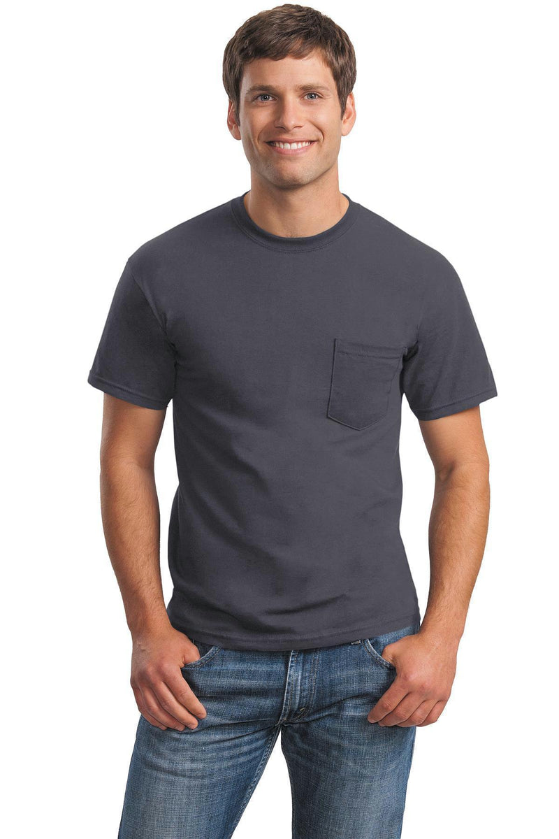 Gildan - Ultra Cotton 100% Cotton T-Shirt with Pocket. 2300-T-shirts-Charcoal-5XL-JadeMoghul Inc.