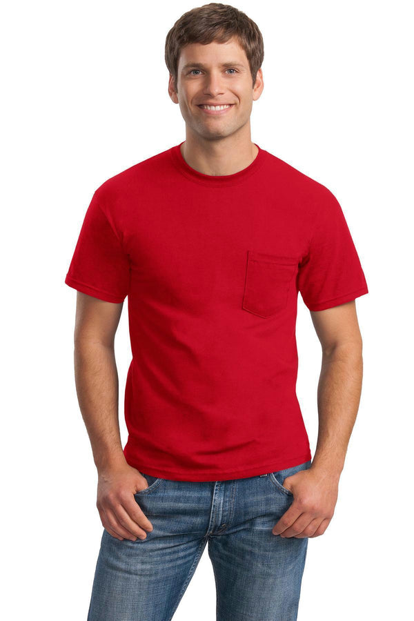 Gildan - Ultra Cotton 100% Cotton T-Shirt with Pocket. 2300-T-shirts-Red-5XL-JadeMoghul Inc.