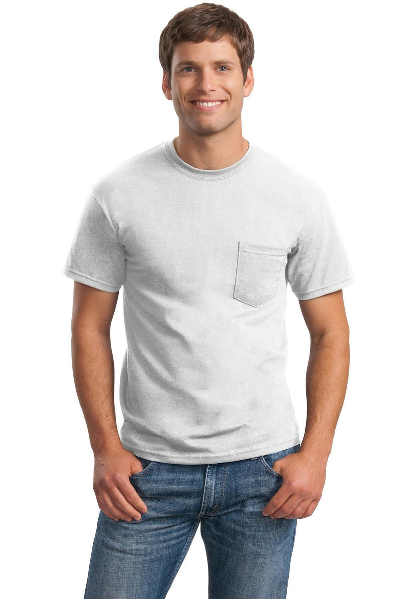 Gildan - Ultra Cotton 100% Cotton T-Shirt with Pocket. 2300-T-shirts-White-M-JadeMoghul Inc.