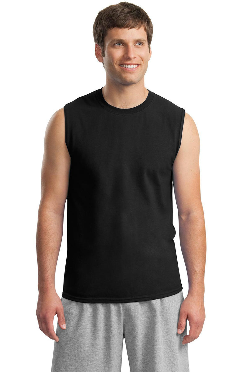 Gildan - Ultra Cotton Sleeveless T-Shirt. 2700-T-shirts-Black-2XL-JadeMoghul Inc.