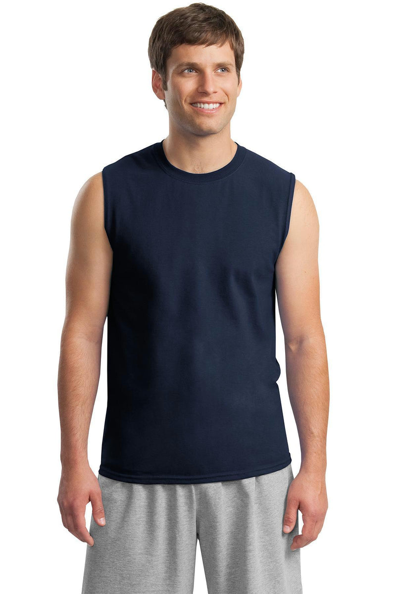 Gildan - Ultra Cotton Sleeveless T-Shirt. 2700-T-shirts-Navy-2XL-JadeMoghul Inc.