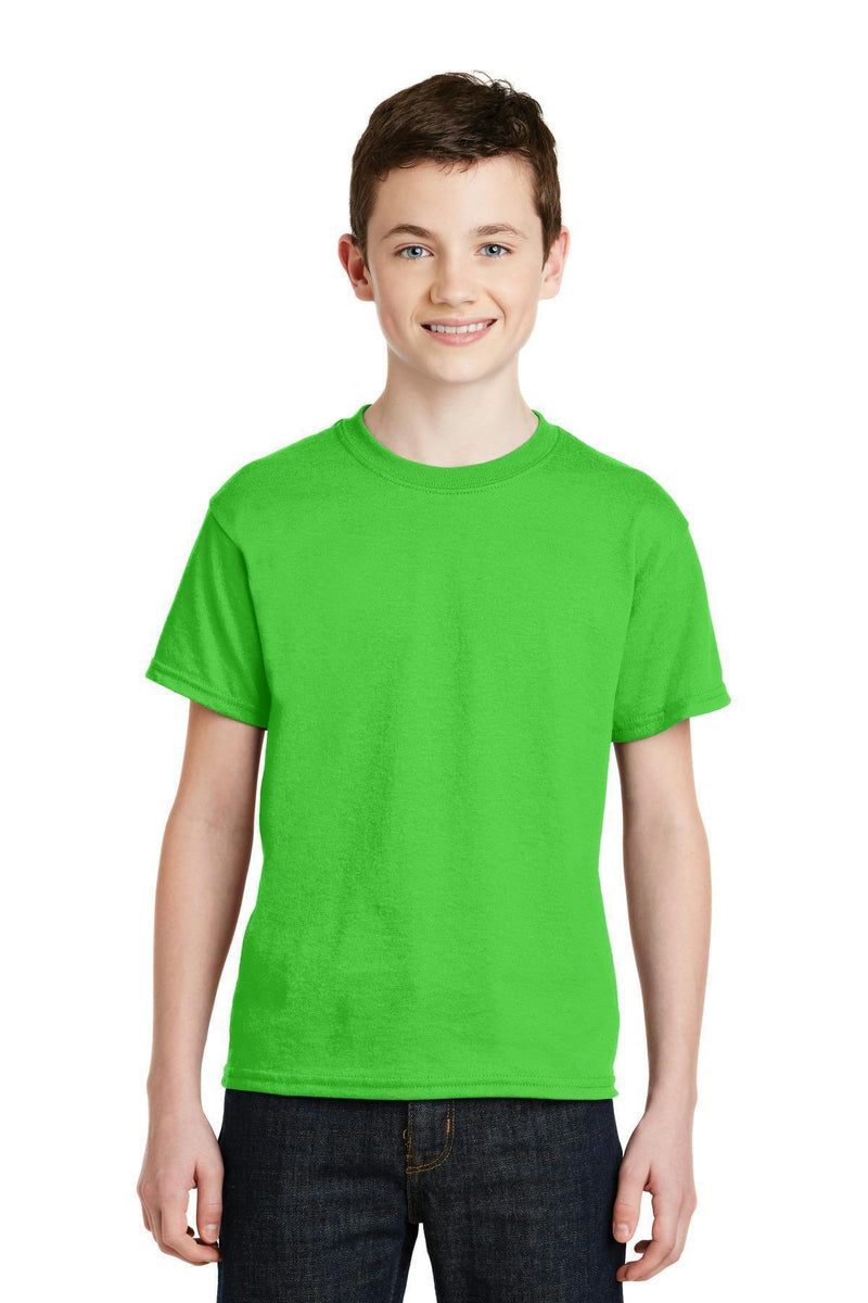 Gildan - Youth Dry lend 50 Cotton 50 Poly T-Shirt. 8000B-Youth-Electric Green-L-JadeMoghul Inc.