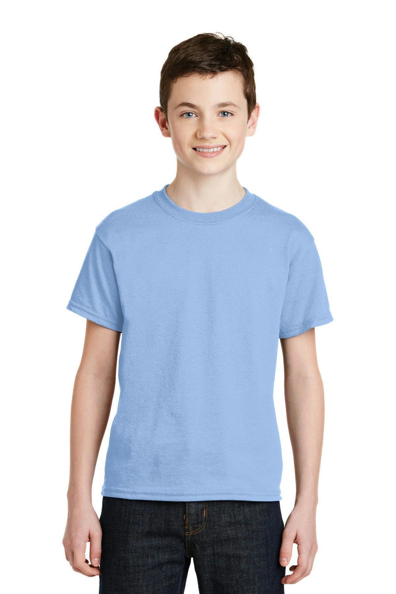 Gildan - Youth Dry lend 50 Cotton 50 Poly T-Shirt. 8000B-Youth-Light Blue-L-JadeMoghul Inc.