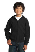 Gildan Youth Heavy BlendFull-Zip Hooded Sweatshirt. 18600B-Sweatshirts/Fleece-Black-XL-JadeMoghul Inc.