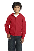 Gildan Youth Heavy BlendFull-Zip Hooded Sweatshirt. 18600B-Sweatshirts/Fleece-Red-XL-JadeMoghul Inc.