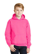 Gildan - Youth Heavy BlendHooded Sweatshirt. 18500B-Sweatshirts/Fleece-Safety Pink-XL-JadeMoghul Inc.