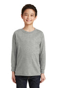 Gildan Youth Heavy Cotton 100% Cotton Long Sleeve T-Shirt. 5400B-T-shirts-Sport Grey-XL-JadeMoghul Inc.