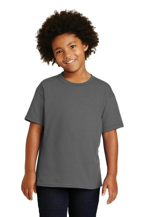 Gildan - Youth Heavy Cotton 100% Cotton T-Shirt. 5000B-T-shirts-Charcoal-M-JadeMoghul Inc.