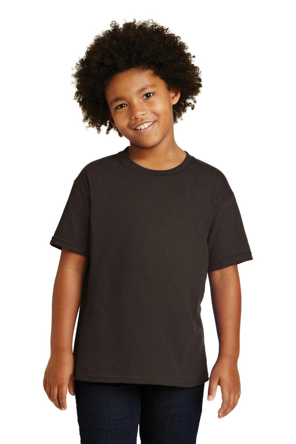 Gildan - Youth Heavy Cotton 100% Cotton T-Shirt. 5000B-T-shirts-Dark Chocolate-L-JadeMoghul Inc.