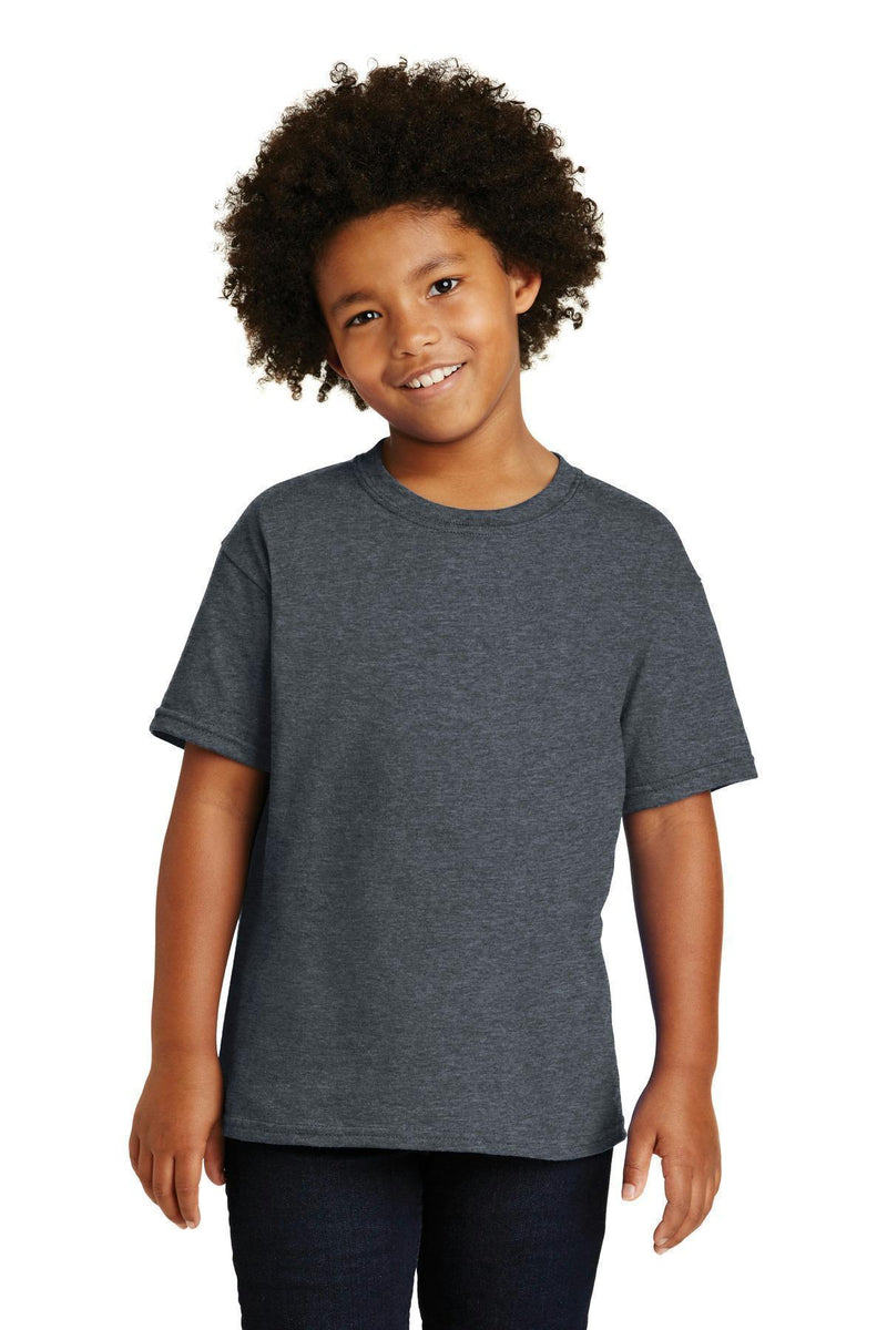 Gildan - Youth Heavy Cotton 100% Cotton T-Shirt. 5000B-T-shirts-Dark Heather-XL-JadeMoghul Inc.