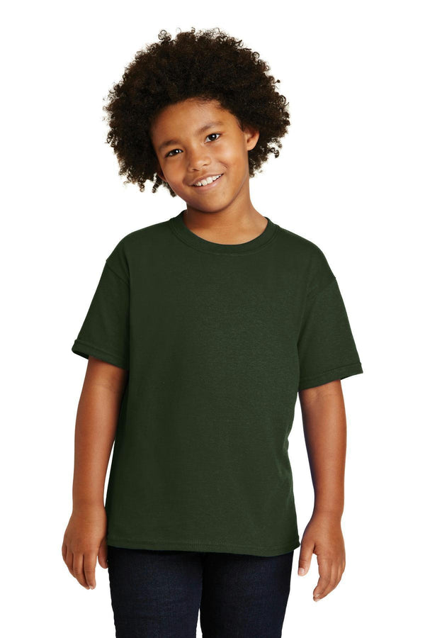 Gildan - Youth Heavy Cotton 100% Cotton T-Shirt. 5000B-T-shirts-Forest-L-JadeMoghul Inc.