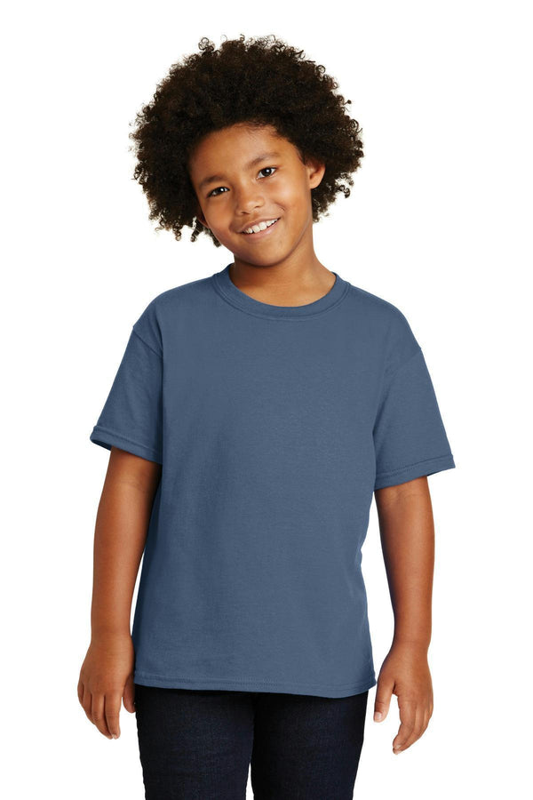 Gildan - Youth Heavy Cotton 100% Cotton T-Shirt. 5000B-T-shirts-Indigo Blue-S-JadeMoghul Inc.