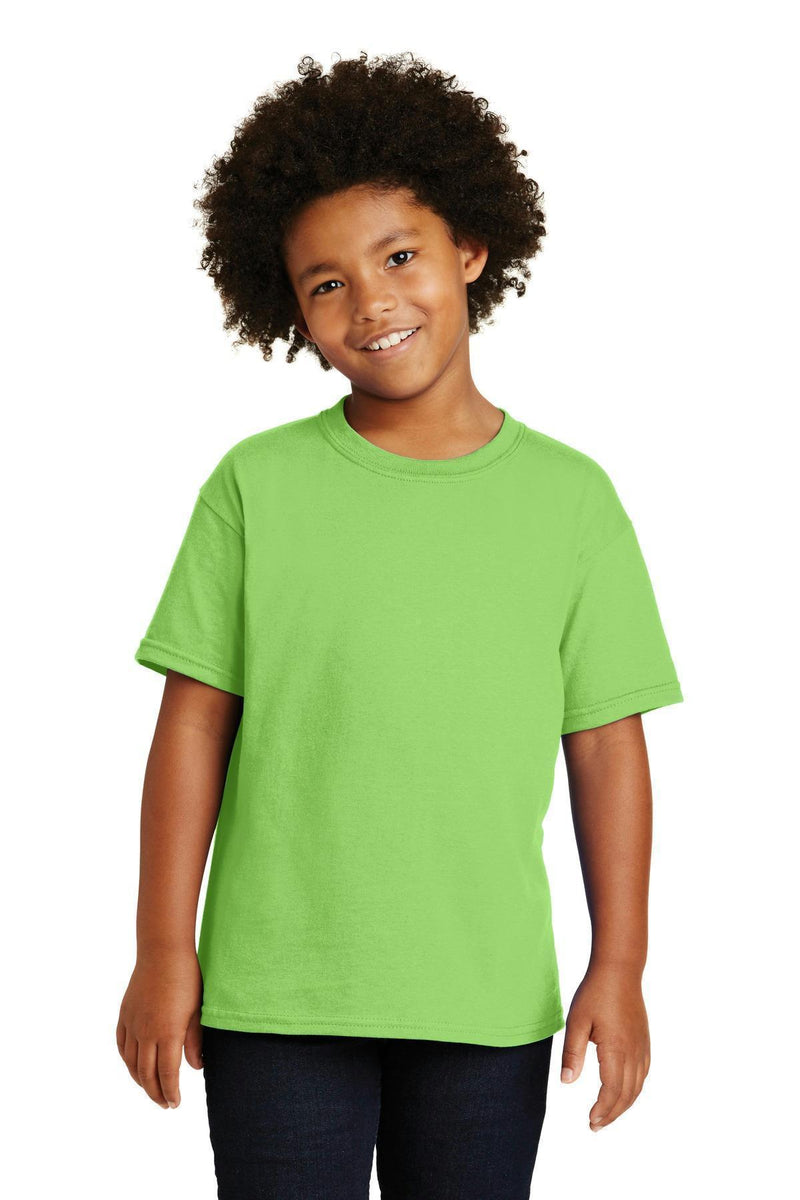 Gildan - Youth Heavy Cotton 100% Cotton T-Shirt. 5000B-T-shirts-Lime-L-JadeMoghul Inc.