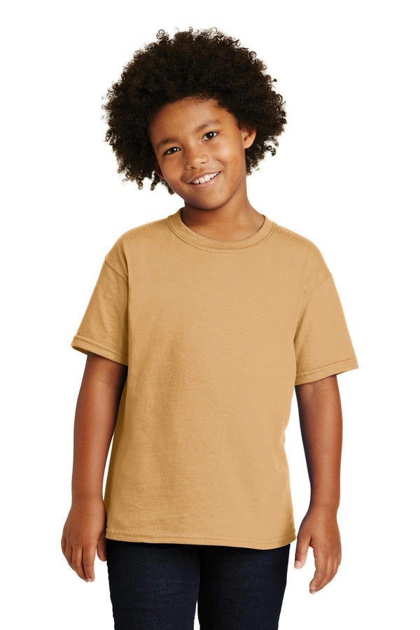 Gildan - Youth Heavy Cotton 100% Cotton T-Shirt. 5000B-T-shirts-Old Gold-S-JadeMoghul Inc.