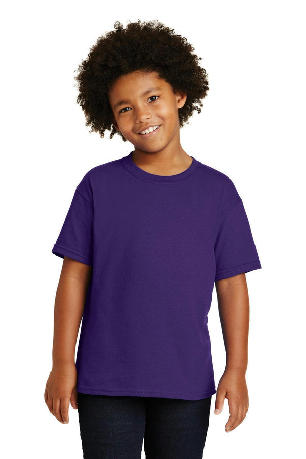 Gildan - Youth Heavy Cotton 100% Cotton T-Shirt. 5000B-T-shirts-Purple-L-JadeMoghul Inc.