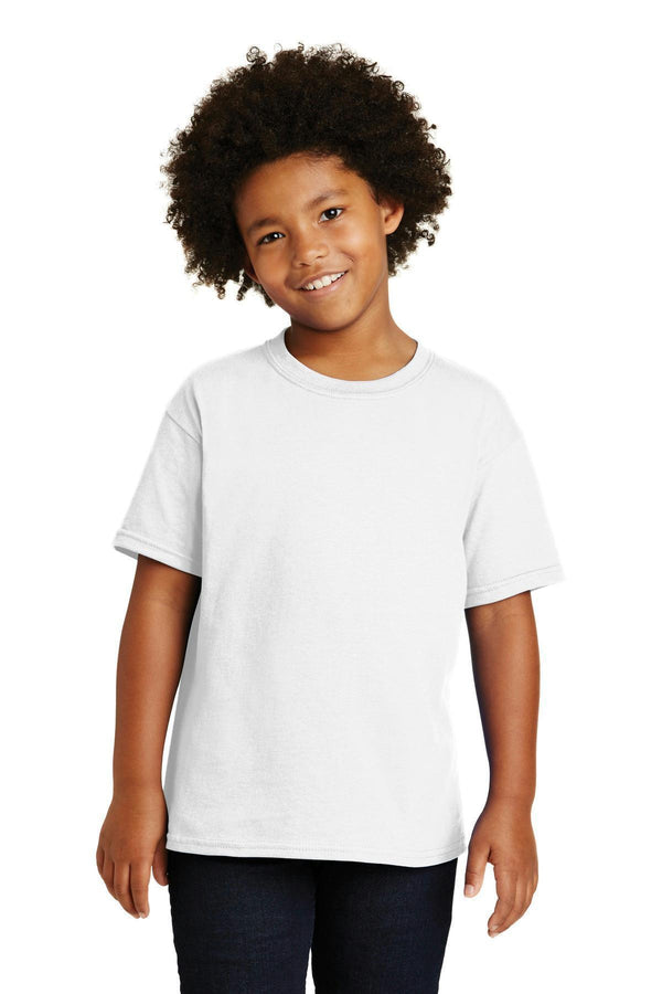 Gildan - Youth Heavy Cotton 100% Cotton T-Shirt. 5000B-Youth-White-L-JadeMoghul Inc.