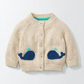 Girl Front Open Applique design Cardigan Sweater-as picture 1-18M-JadeMoghul Inc.