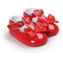 Girl Shiny PU Leather bow Dress Shoes-Red-3-JadeMoghul Inc.