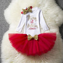 Girls 1st Birthday Party Romper And Tutu Skirt Set-As Picture 16-JadeMoghul Inc.