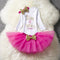 Girls 1st Birthday Party Romper And Tutu Skirt Set-As Picture 17-JadeMoghul Inc.