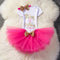 Girls 1st Birthday Party Romper And Tutu Skirt Set-As Picture 2-JadeMoghul Inc.