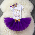 Girls 1st Birthday Party Romper And Tutu Skirt Set-As Picture 3-JadeMoghul Inc.