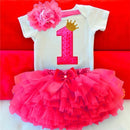 Girls 1st Birthday Party Romper And Tutu Skirt Set-As Picture 5-JadeMoghul Inc.