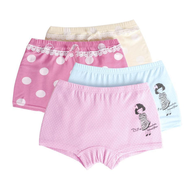Girls 2 Pcs Soft Cotton Boy Shorts Panties-G11-4T-JadeMoghul Inc.