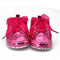 Girls Beautiful Organza Rosette Flower Shoes-Red-1-JadeMoghul Inc.