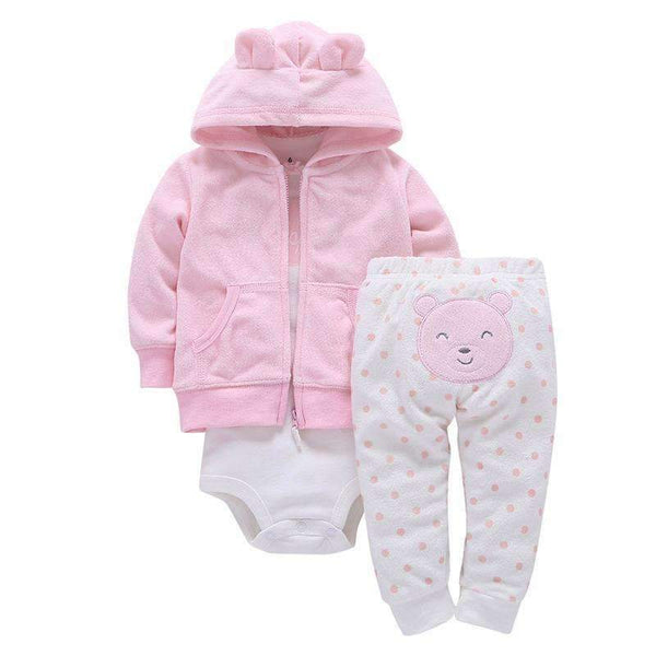 Girls / Boys 3 piece Pants , bodysuit And Hoodie Set-Blue-6M-JadeMoghul Inc.