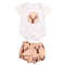Girls Boys Clothes Set Top Deer Rromper Short Sleeve +Bloomers Shorts 2pcs Infant Baby Clothing Outfit Set-Pink-0-3 months-JadeMoghul Inc.