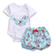 Girls Boys Clothes Set Top Deer Rromper Short Sleeve +Bloomers Shorts 2pcs Infant Baby Clothing Outfit Set-Sky Blue-0-3 months-JadeMoghul Inc.
