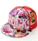 Girls / Boys Floral Print ROCK Baseball Hat-model color 3-JadeMoghul Inc.
